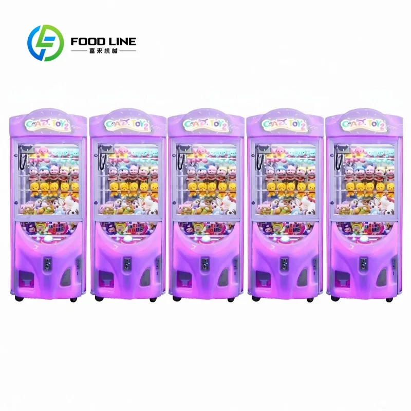 Customized Coin Operated Arcade Claw Crane Game Machine with Bill Acceptor for Doll and Toy Prize Vending in Entertainment Venue