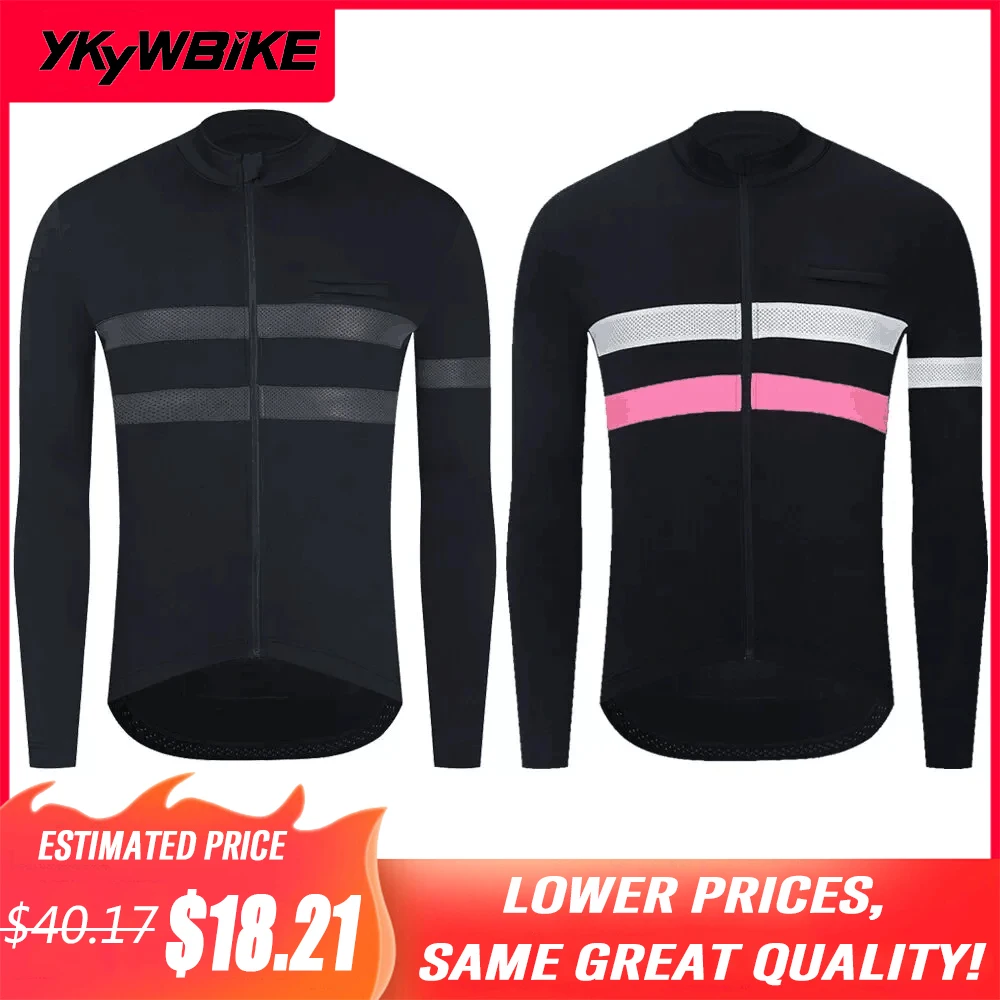 YKYWBIKE-Chaqueta de ciclismo de invierno para hombre, ropa térmica de lana de manga larga para bicicleta de carretera, chaqueta reflectante para bicicleta con bolsillo con cremallera, 50-60%