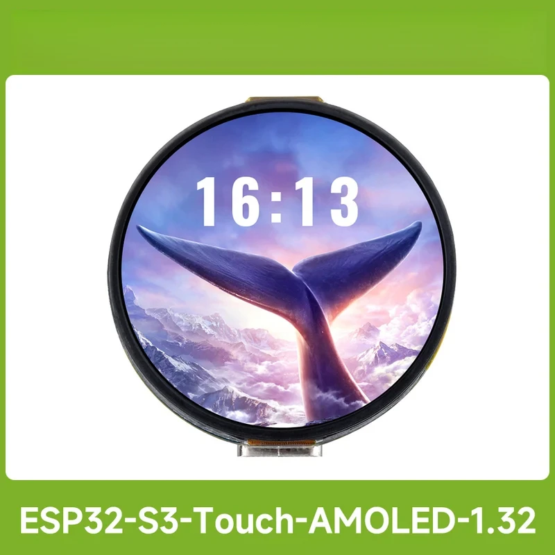ESP32-S3 1.32inch AMOLED Round Touch Display Development Board, 466×466 Pixels, QSPI, Supports Wi-Fi and Bluetooth 5