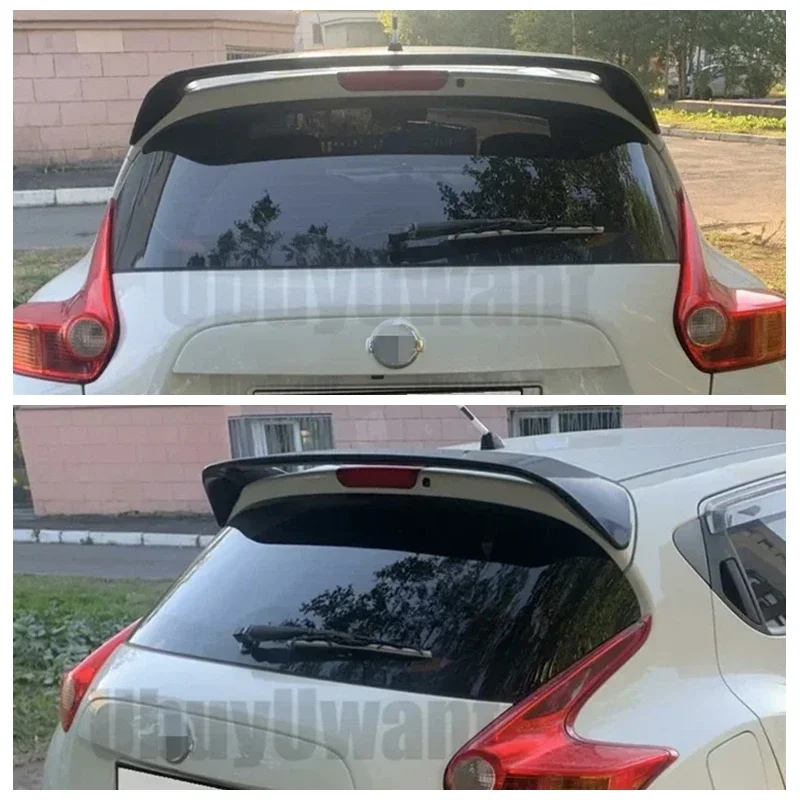 

For Nissan Juke Spoiler 2010 - 2015 High Quality ABS Rear Window Spoiler Roof Wing By Glossy Black Carbon Fiber Color