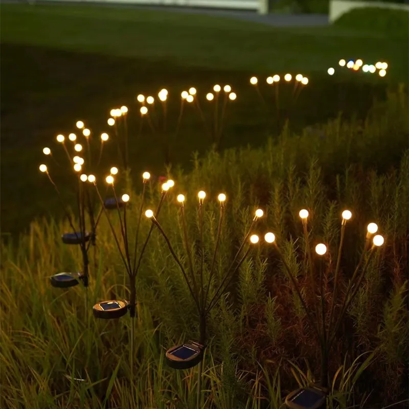 12LED Solar Firefly Lamp Garden Decorative Lamp Courtyard/Terrace/Channel Lighting IP65 Outdoor Waterproof Lamp