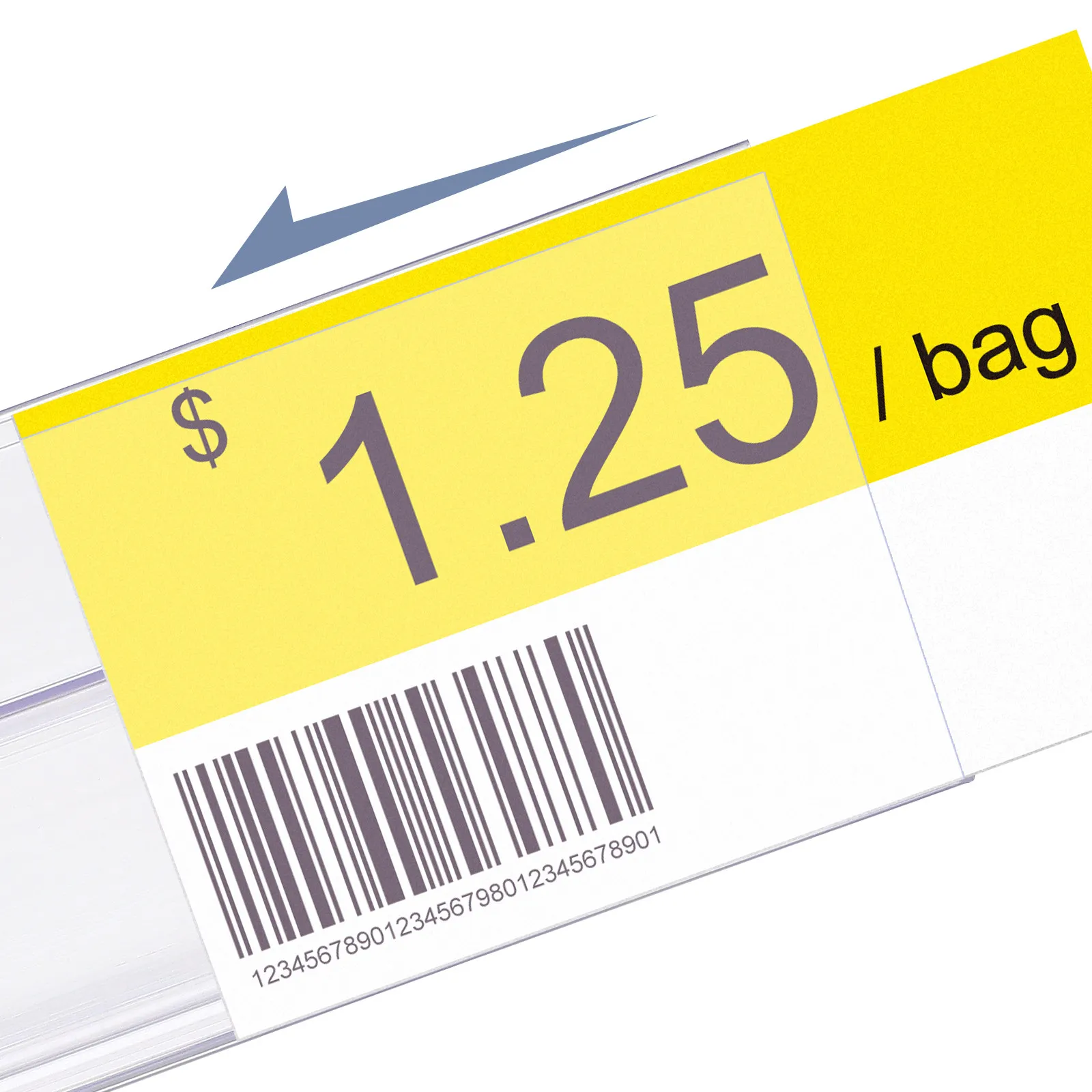 

30Pcs Plastic Clear Label Holders Price Tag Display Supermarket Shelf Merchandise Retail Price Sign Holders