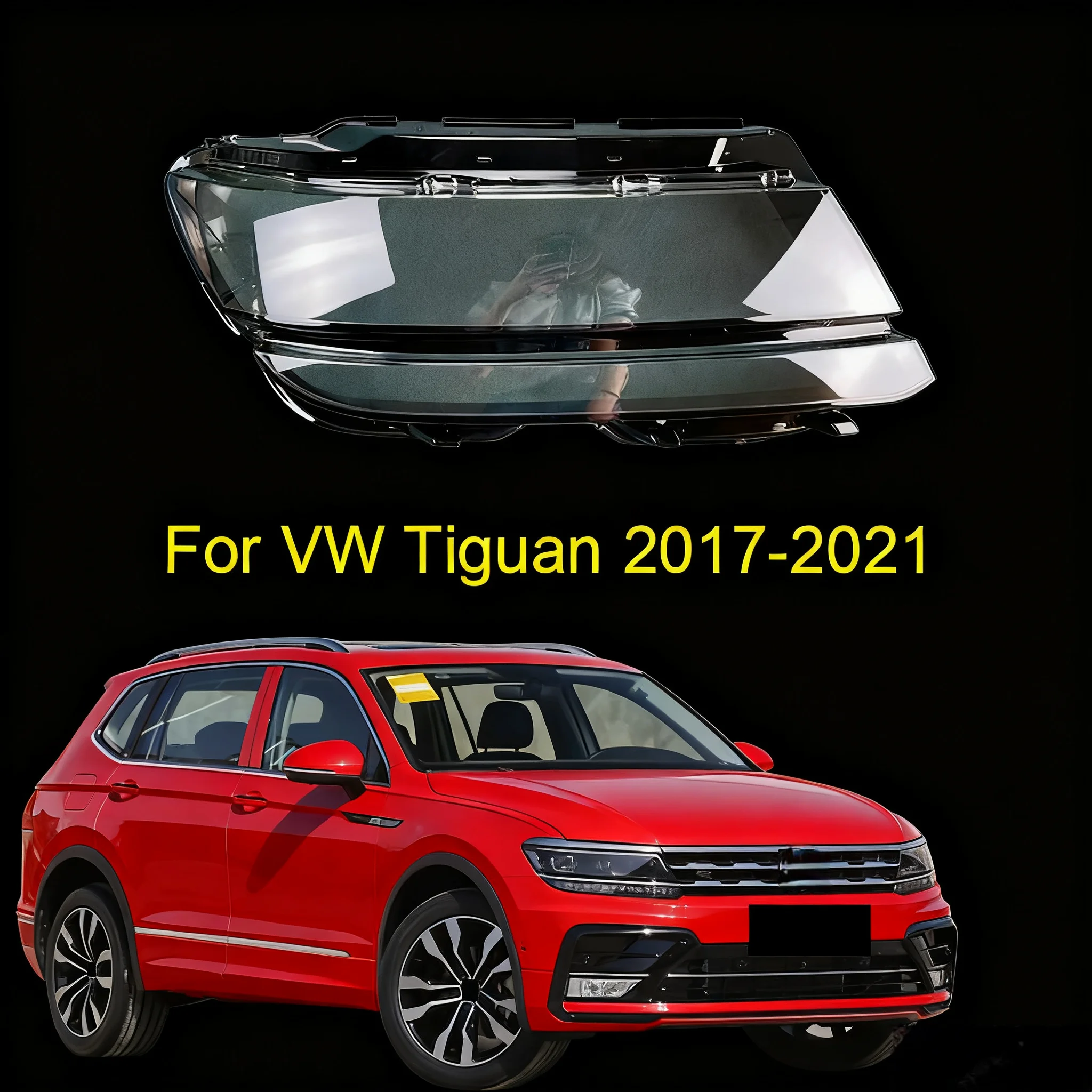 

For Volkswagen VW Tiguan L 2017 2018 2019 2020 2021 Led Headlamp Cover Car Replacement Front Auto Headlight Shell Cover