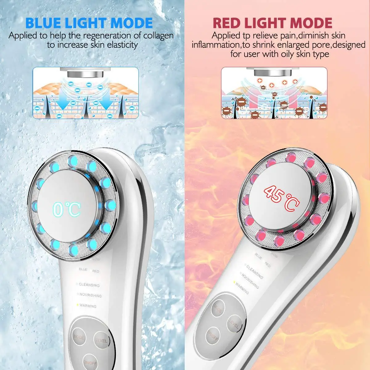 EMS Microcurrent Facial Massager V-Shape Roller Skin Tightening Device Double Chin Reducer & Face Lifting Beauty Tool