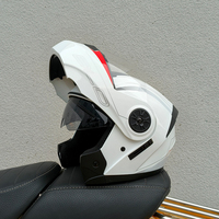 Latest Dual Lens Safety Flip Motorcycle Helmet Interior Visor Fashion Modular Moto Helmet Voyage Racing Men Women DOT Approved