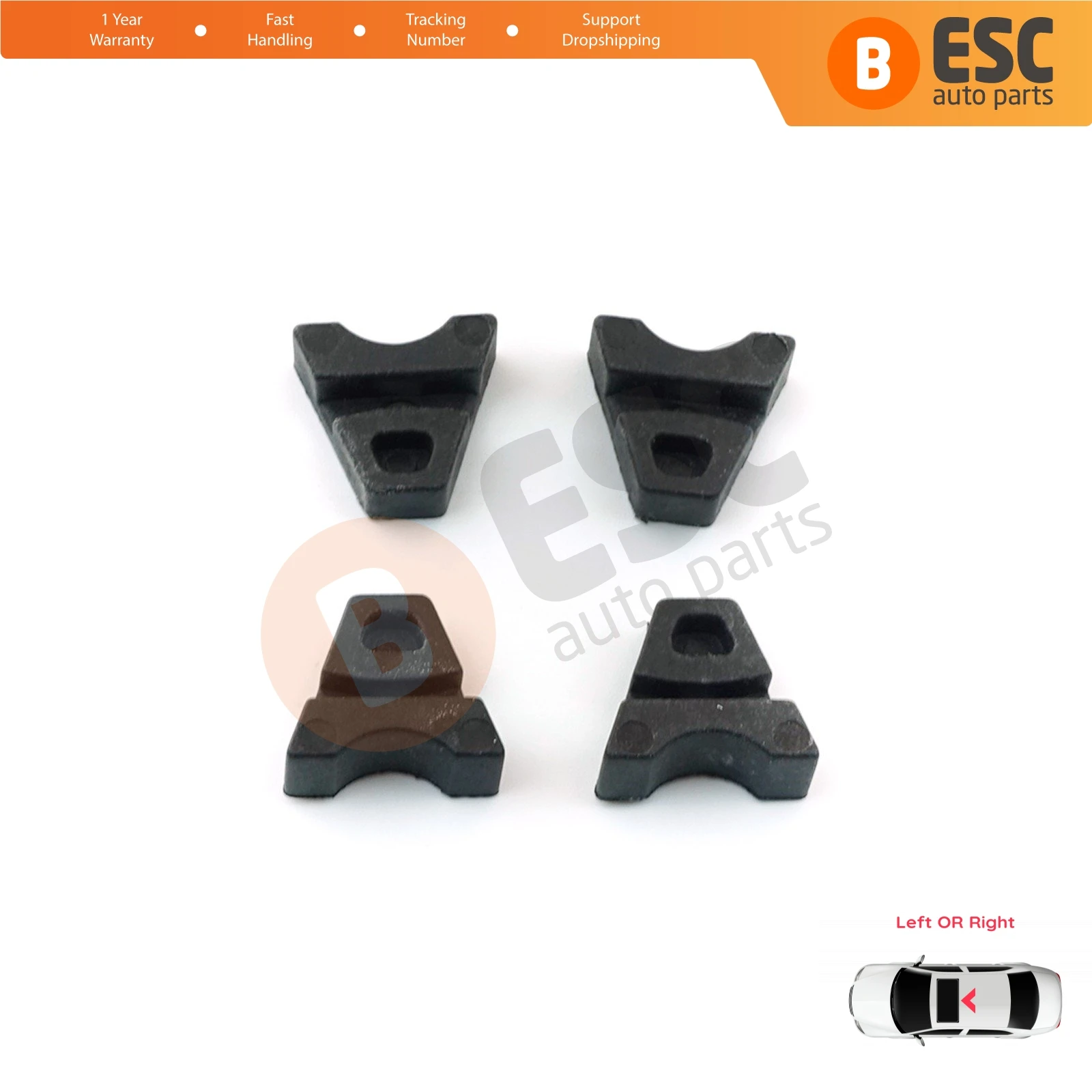 ESR533-2 4 Pieces Sunroof Rail Frame Glass Slider Guide Repair Bracket for Mercedes CLA A C E Class W176 W177 W205 C207 C117