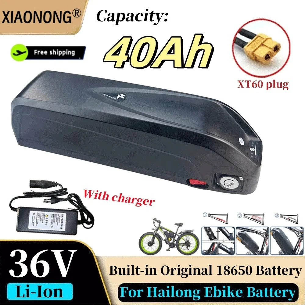 

for hailong battery 36V USB 18650 BBS02 BBS03 BBSHD 40Ah 500W 750W 1000W 1500W Motorcycle/bicycle/bike