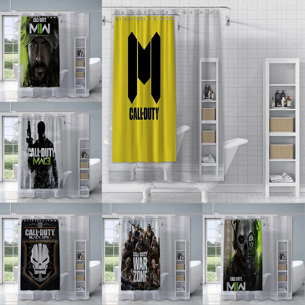 Call of Duty HOT Game Shower Curtain Waterproof Polyester Fabric Paint Bath Curtains Home Bathroom Decor Curtain With Hook