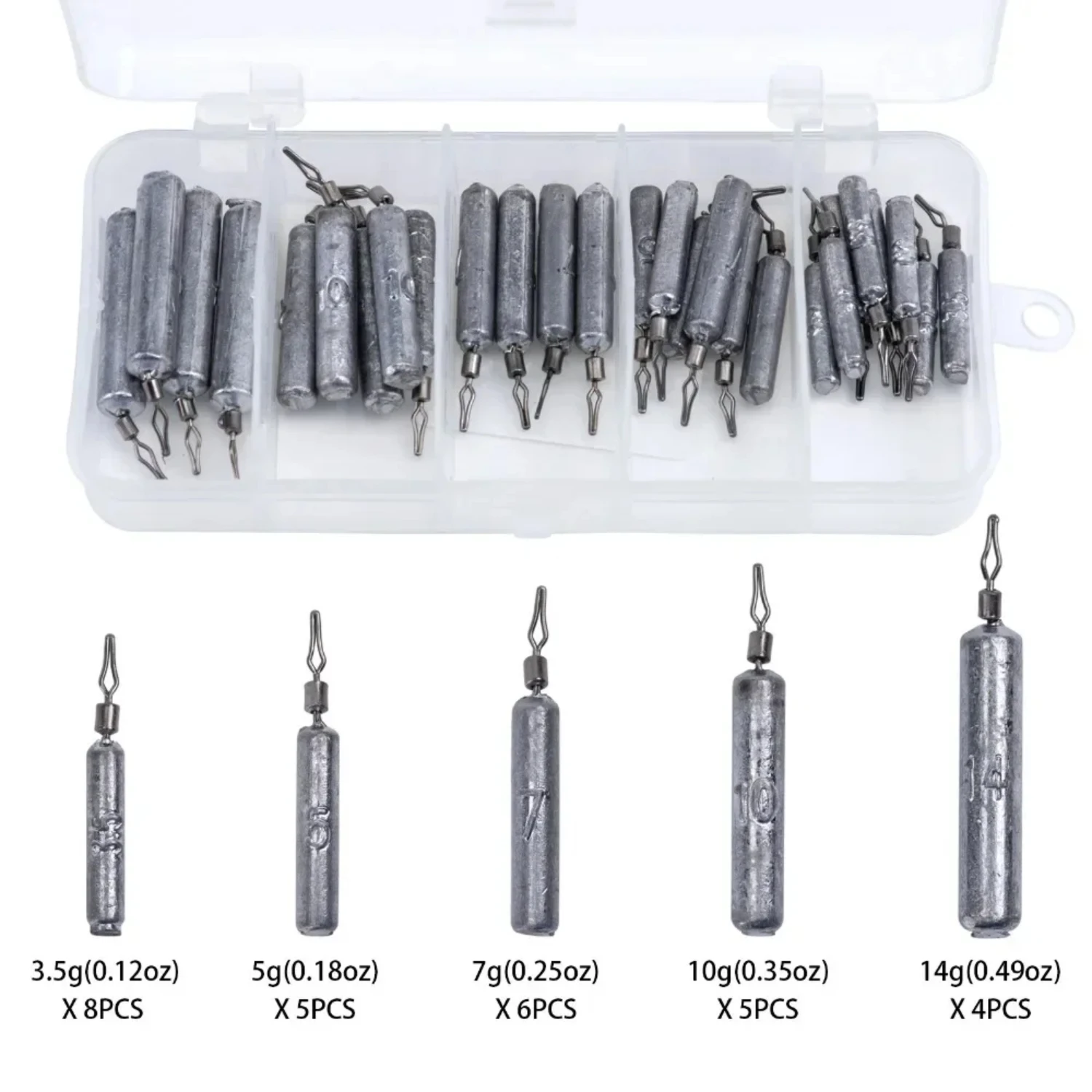 High-Quality Carp Fishing Sinker Set - Assorted Sizes - 28pcs/lot