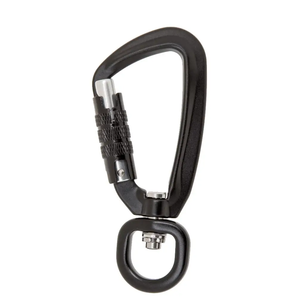 500KG Auto Locking Carabiner Rotating Ring Outdoor Keychain Hook Carabiner Climbing for Outdoor Mountain Camping