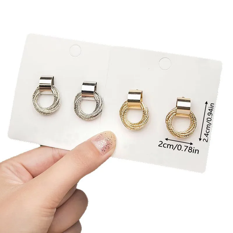 Vintage Metal Round Drop Earrings for Women Trendy Party Geometry Jewelry Multilayer Small CircleDangle Earrings Halloween gifts