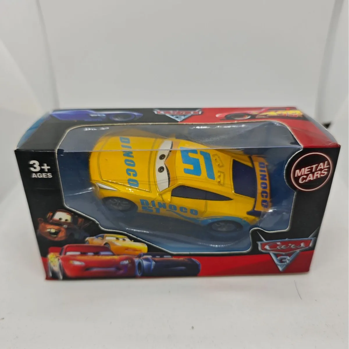 Auto Disney Pull-back Car Saetta McQueen Dente anteriore Modello di auto in lega Giocattoli per ragazzi Piccola auto sportiva Regali per le vacanze