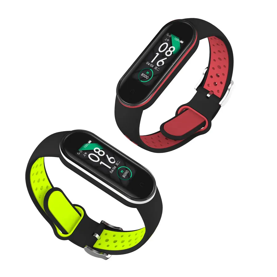 Sport Strap for Xiaomi Mi Band 4 5 6 7 Strap Replacement Color Silicone Wristband TPU Strap for Xiaomi MiBand 3 4 5 6 7 Strap