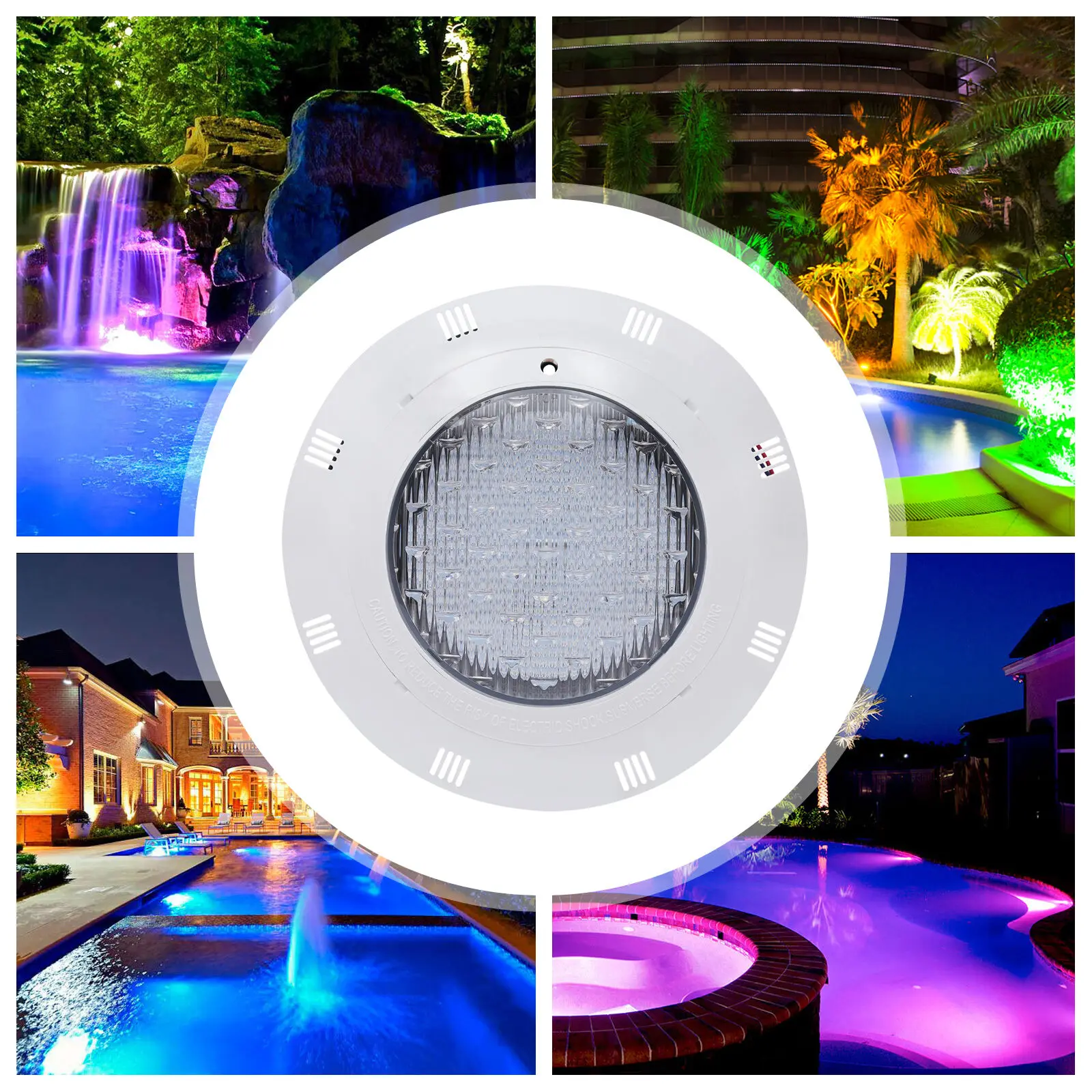 Imagem -02 - Led Pool Lighting Rgb Farol com Controle Remoto Lâmpada Impermeável Iluminação Subaquática 45 w Ip68