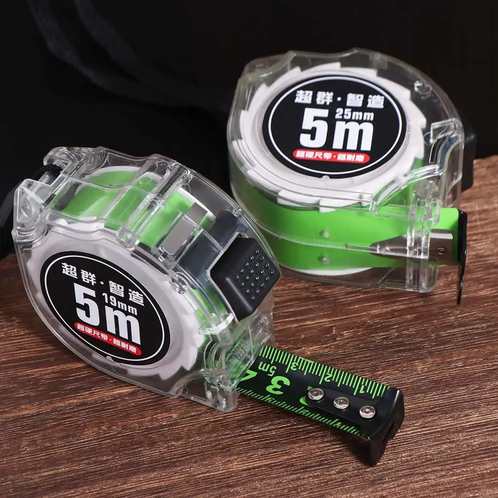 Retractable Self Locking Tape Measure Fluorescent High-Precision Measuring Tape Metric Steel Woodworking