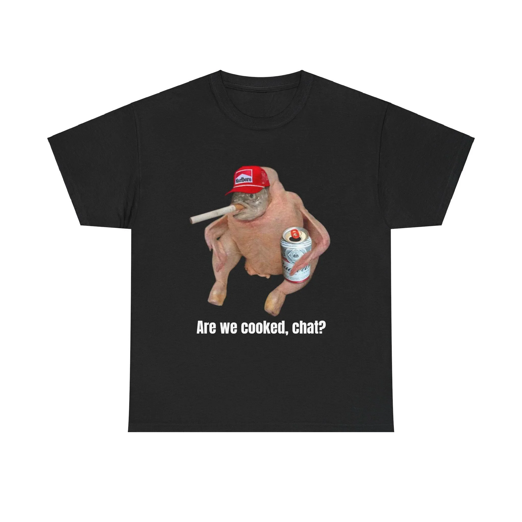 Funny Chaotic Meme Smoking Fish Are We Cooked Chat Brainrot Aesthetic Dumb Internet Humor T Shirt