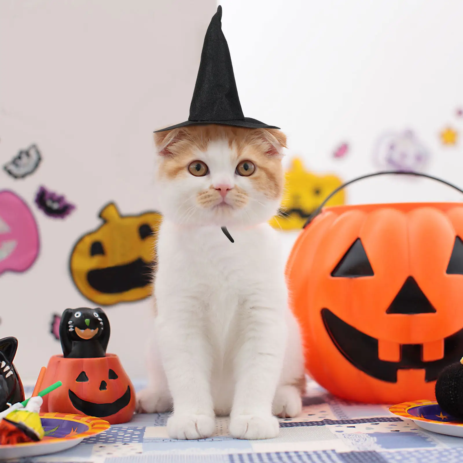 2-pecas-de-chapeus-de-bruxa-miniatura-de-halloween-pretos-em-tecido-nao-tecido-ajuste-confortavel-para-animais-de-estimacao-criancas-e-bebes-acessorios-para-fantasias-de-feiticeiro-e-festas