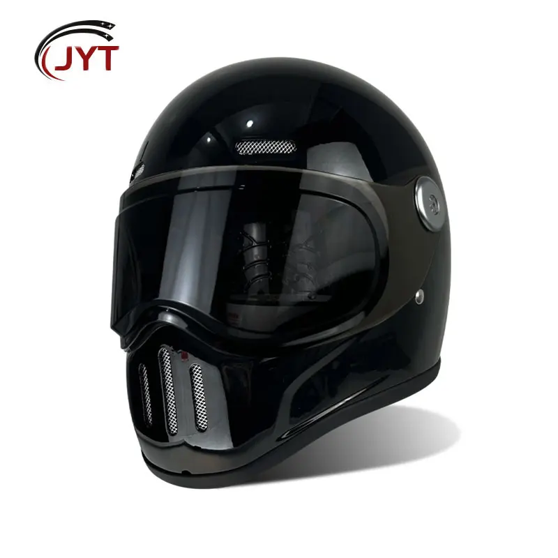 

German Soldier Helmet Cruising Four Season Motorcycle Helmets Full Face Helmet Retro Motorcycle for Men and Women Fiberglass D