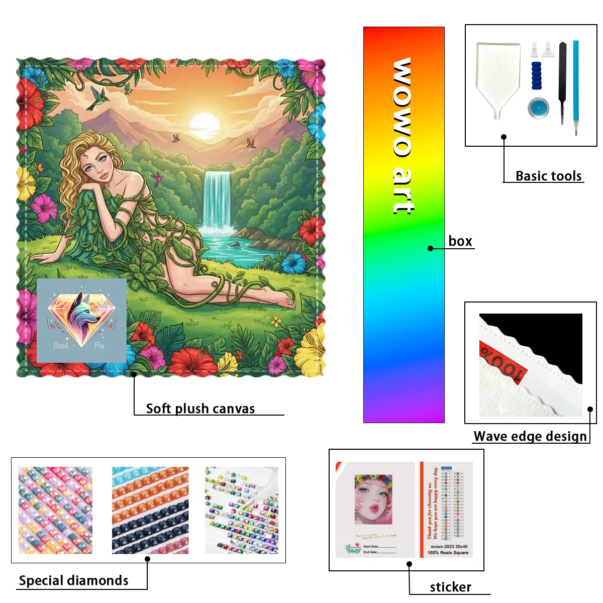 

【Piu Diamond Art】El Edén Crystal AB Rhinestone FD Rhinestone Perfect Resin Diamond