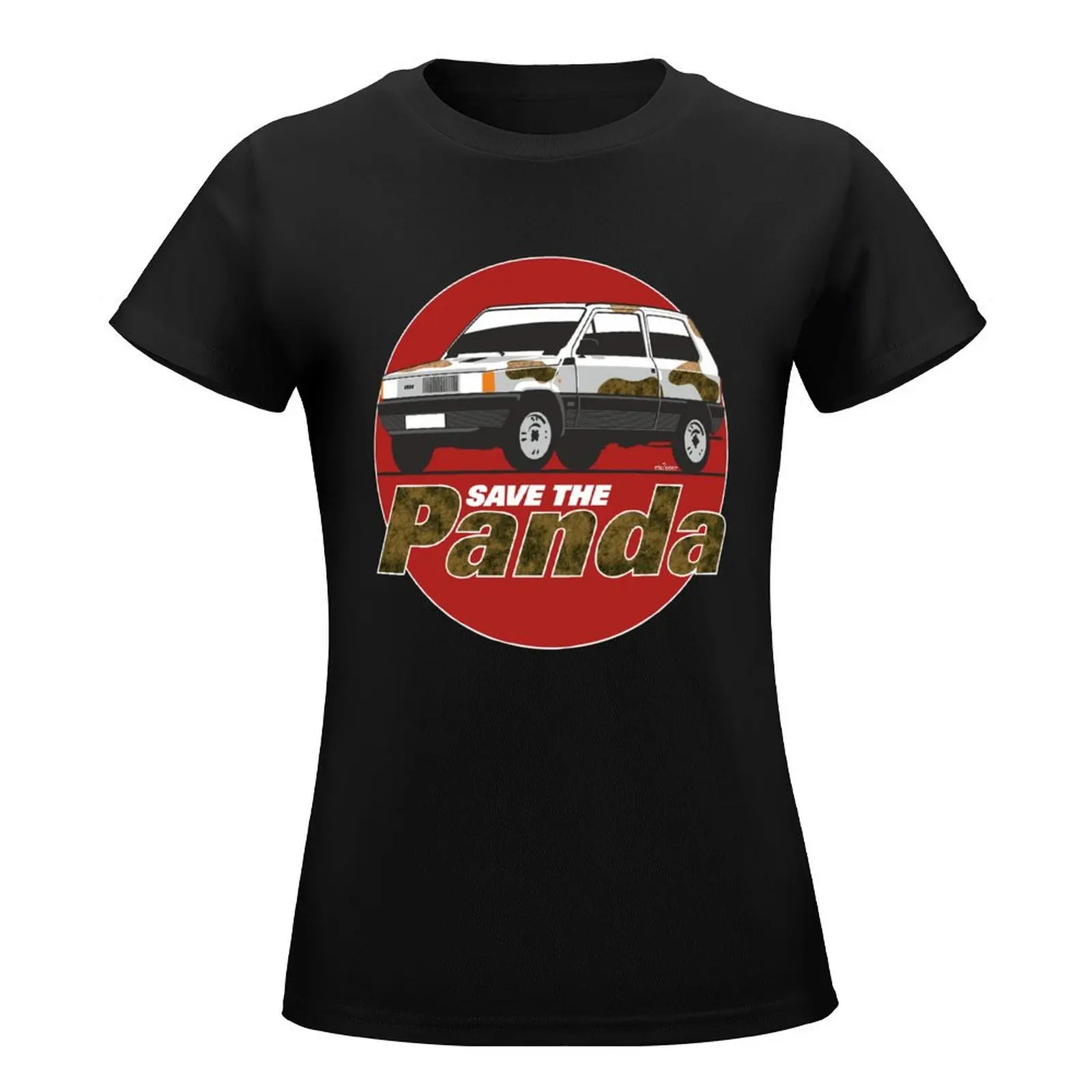 Save the (Fiat) Panda! T-Shirt summer top Short sleeve tee cute clothes korean fashion tshirts woman