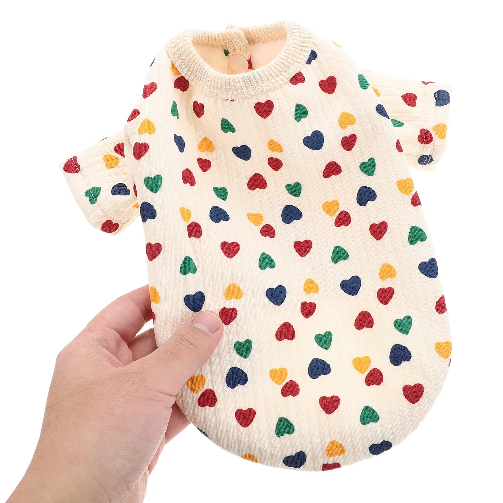 

2Pcs Pet Warm Clothes Thick Puppy Sweaters for Small Dogs Soft Fleece Winter Pullover Dog Cat Clothing Heart Pattern Autumn Cold