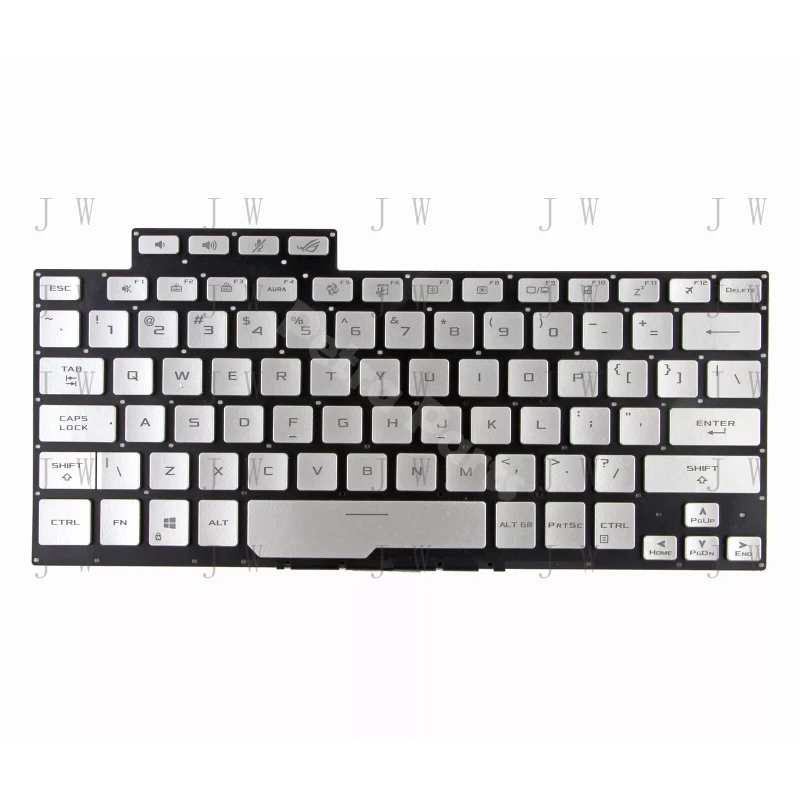DDW  Laptop Keyboard for ASUS ROG Zephyrus G14 GA401 GA401U Silver US Backlit
