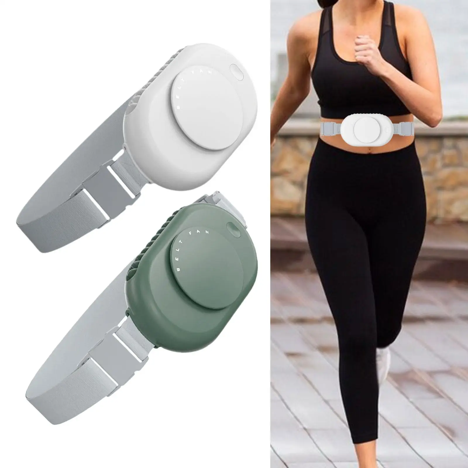 Gér1800 mAh-Ventilateur de taille portable, confortable et pratique, pour la course, le jardinage, le camping, le cyclisme à la maison