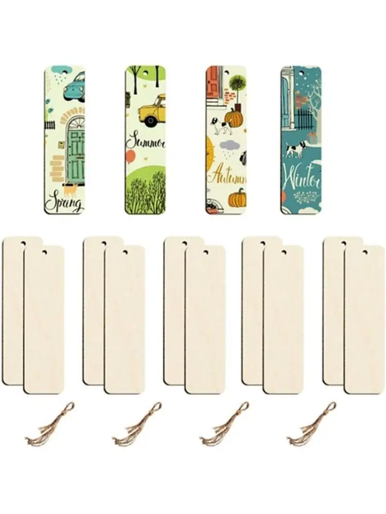 ブックマーク用の未完成の木製ブックマークスライス手作りのアートクラフト絵画