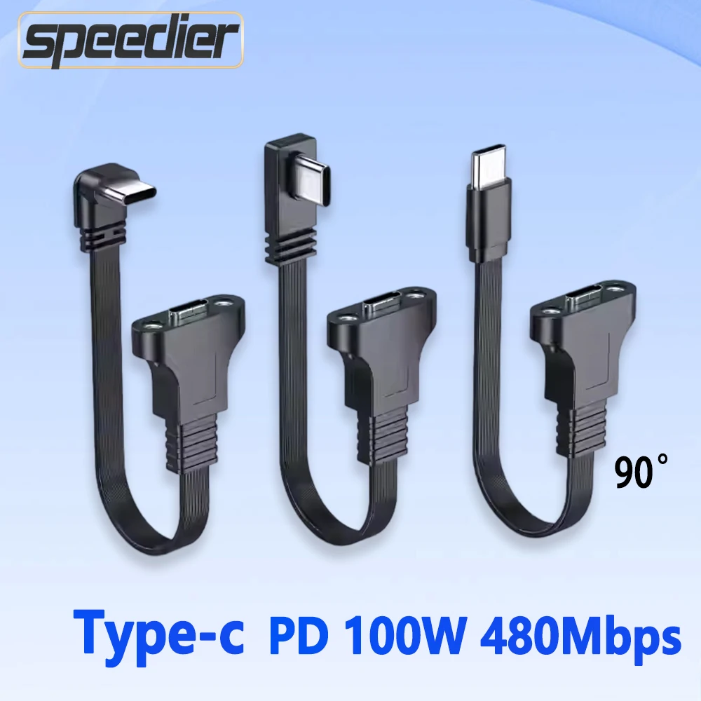 

USB 3.1 Type-C Extension Cable Pd 100w Fast Charging Male To Female 10Gbps Fixable Data for Mobile Phones U Disks Hard Drives
