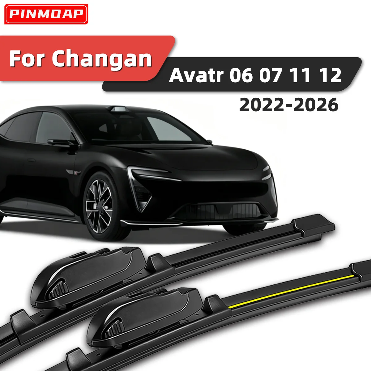 2 Stück Frontscheibenwischer Passend für Changan Avatr 06 07 11 12 2022-2026 Geräuscharmer Frontscheibenwischer Autoteile 2025