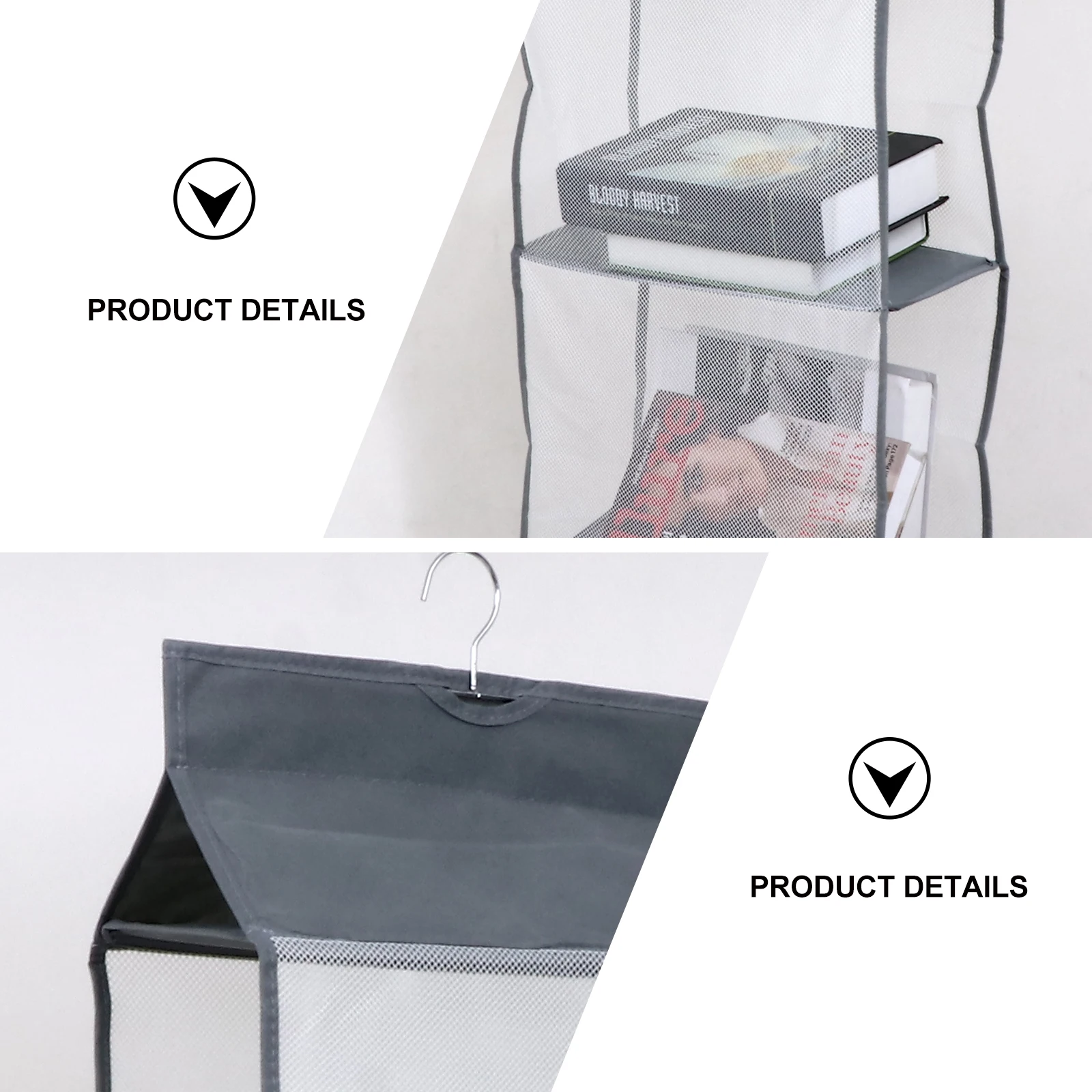 

Hanging Closet Shelf Premium Foldable Storage Container with Viewing Windows Easy Find Reusable Space Saving Bag Household