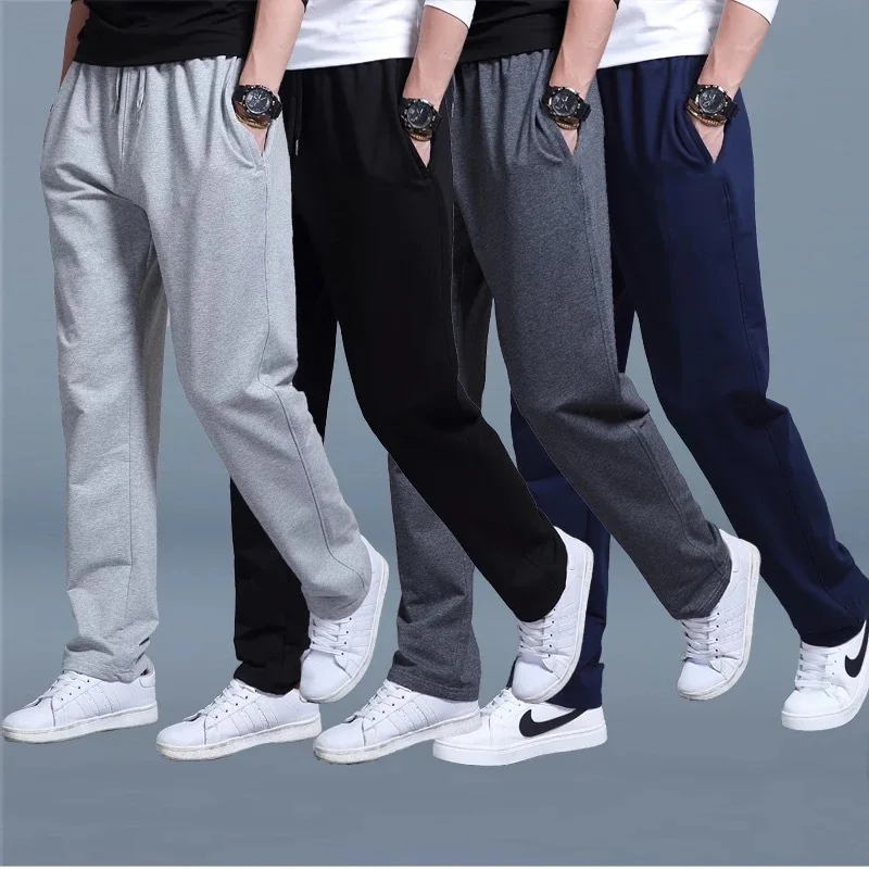 

2024 New Sweatpants Sport Pants Men Running Pants Spring Summer Large Size Loose Casual Sweat Pants Straight Jogging Pants Men