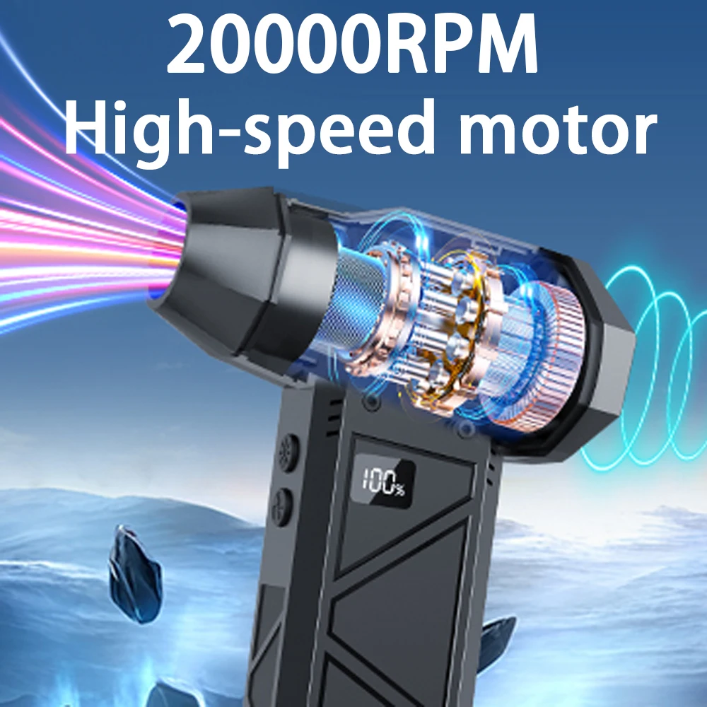 توربو مروحة جيت 200000 دورة في الدقيقة 350 جرام التوجه فرش منفاخ فرش مكنسة كهربائية منفاخ للكمبيوتر/المنزل/السيارة تنظيف منفضة الهواء منفاخ #2