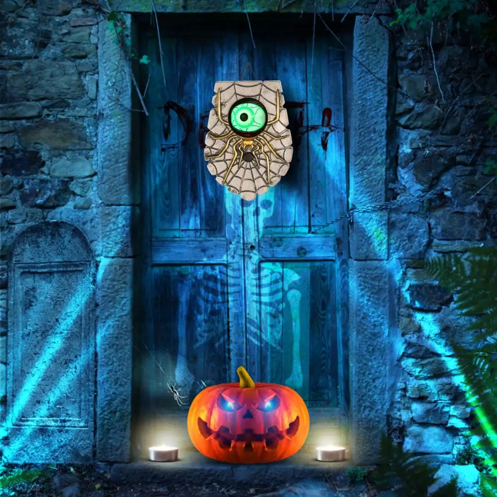 Prank Treat Skull Doorbell Spooky Halloween Skull Doorbell with Skeleton Head Light-up Eyes Pop Out Snake Haunted House Party