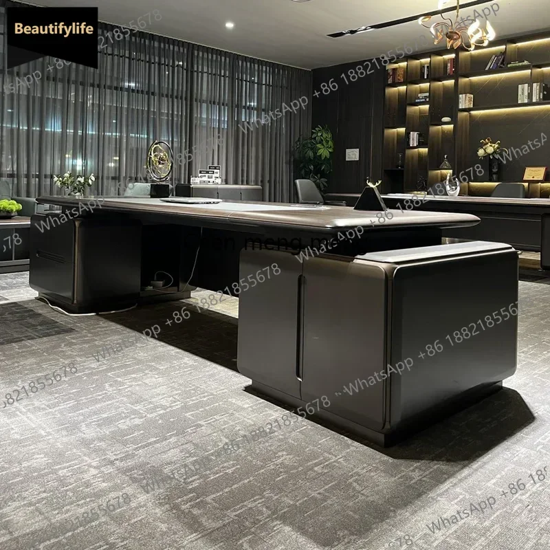 B567 Secretary European Office Desk Executive Luxury Drawers Work Office Desk Accessories Girl Minimalist Wooden Bureau Furnitur