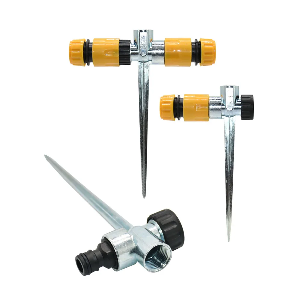 Water Sprinkler 1/2 Inch Metal Sprinkler Fixed Stems Support Holder Water Sprinkler Spray Nozzle Metal Spike for Irrigation