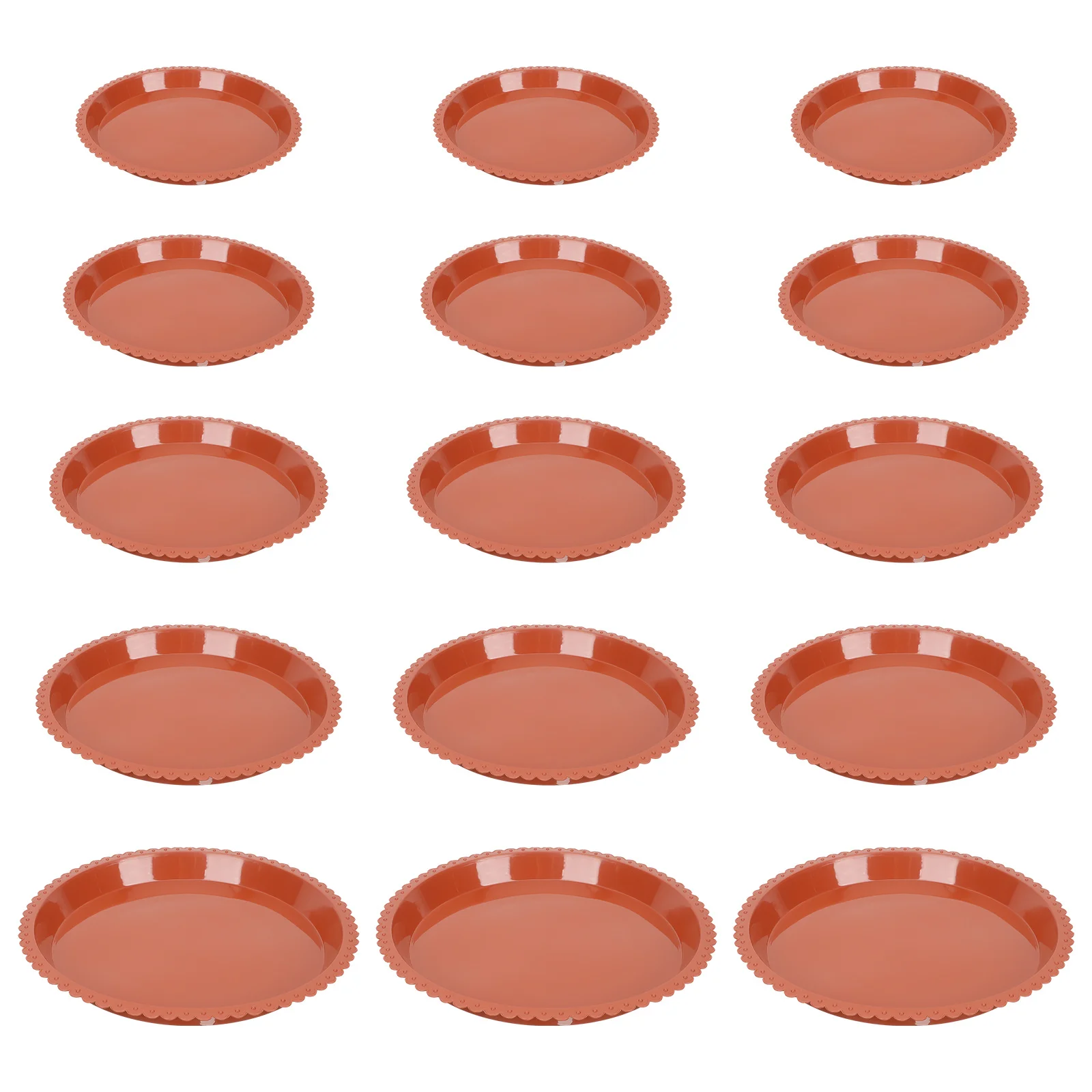 

15Pcs Plastic Plant Pot Saucers Round Flowerpot Bottom Trays Water Catcher for Indoor Outdoor Gardening Plant Saucers