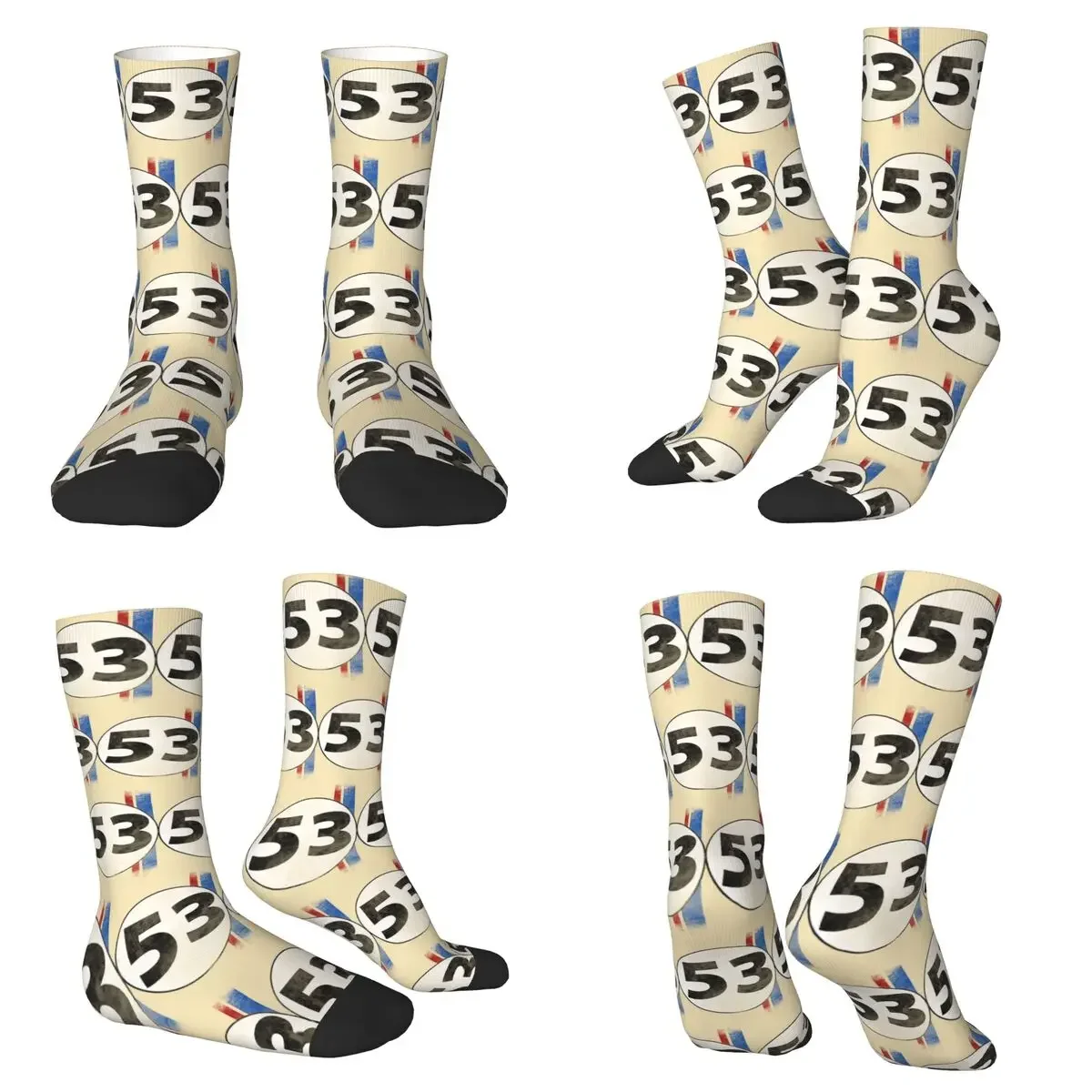 

Herbie Number 53 Socks Harajuku Sweat Absorbing Stockings All Season Long Socks for Man Woman Valentine's Day Gifts