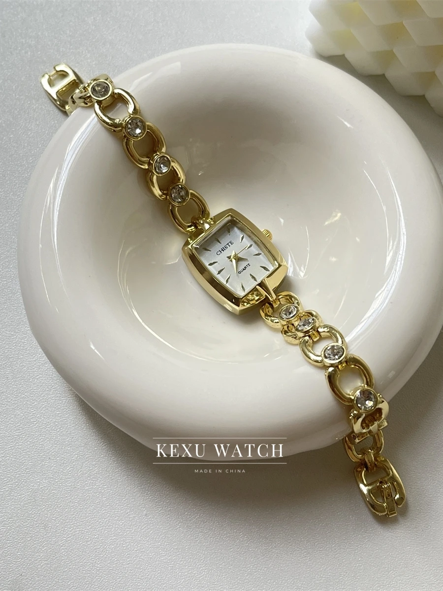 CHISTE Watch for Women, Dainty Rectangular Face Women's Watches, Elegant Gold/Rose Gold/Silver Bracelet Ladies Watches Wholesale