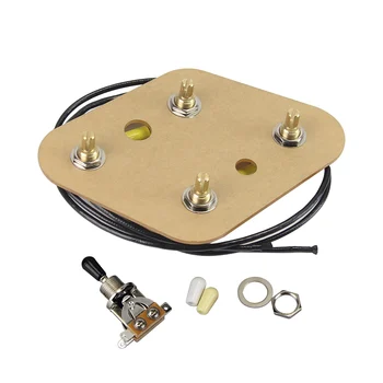 YENI 2T2V Kablolu Kablo Demeti Kiti LP Elektro Gitar için 500 K 3 Yollu Anahtar
