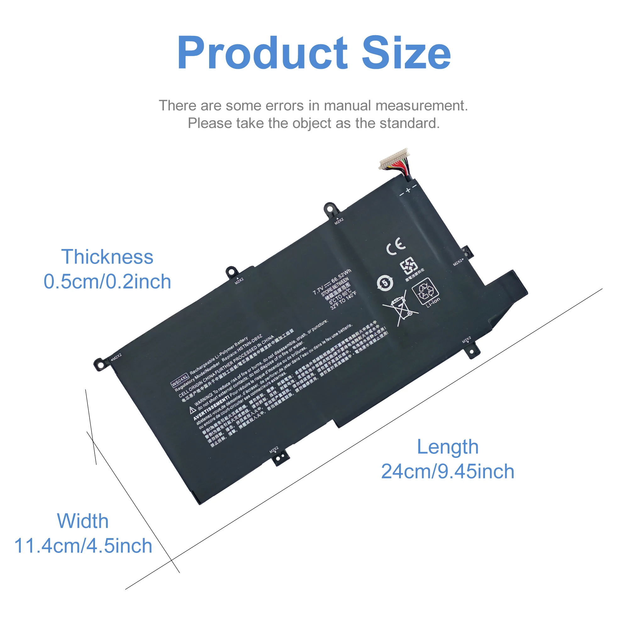 LOLG New Battery Generic OEM WS04XL OEM Battery for HP Spectre X360 Convertible 14-EA L97357-005  Replacement
