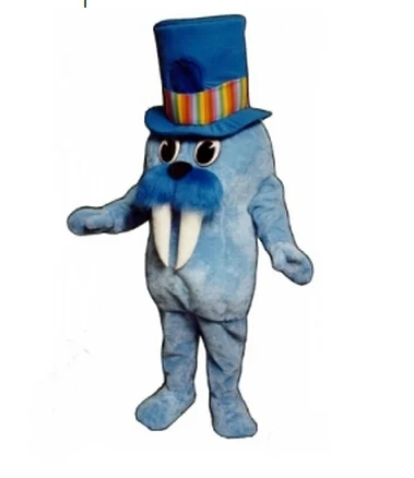 mascot blue walrus mascot Seaquarium Aquarium costumes adult cartoon character elephant seal theme mascotte fancy dress 2122