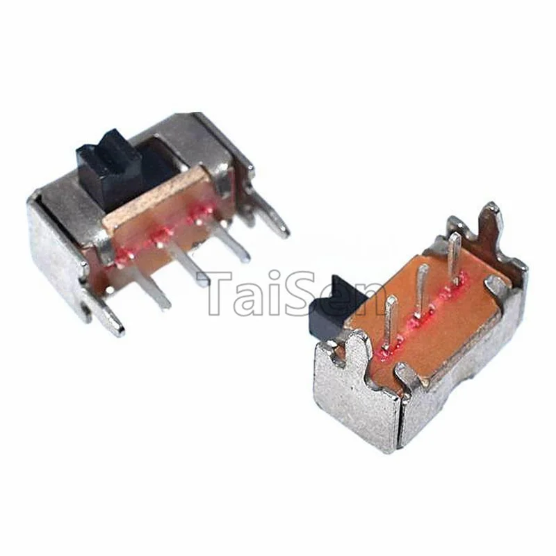 50PCS Slide switch SK12D07VG2/3/4/5/6 handle height 2mm 3mm 4mm 6MM side-mounted 5-pin slide type with bracket 3-pin 2-position