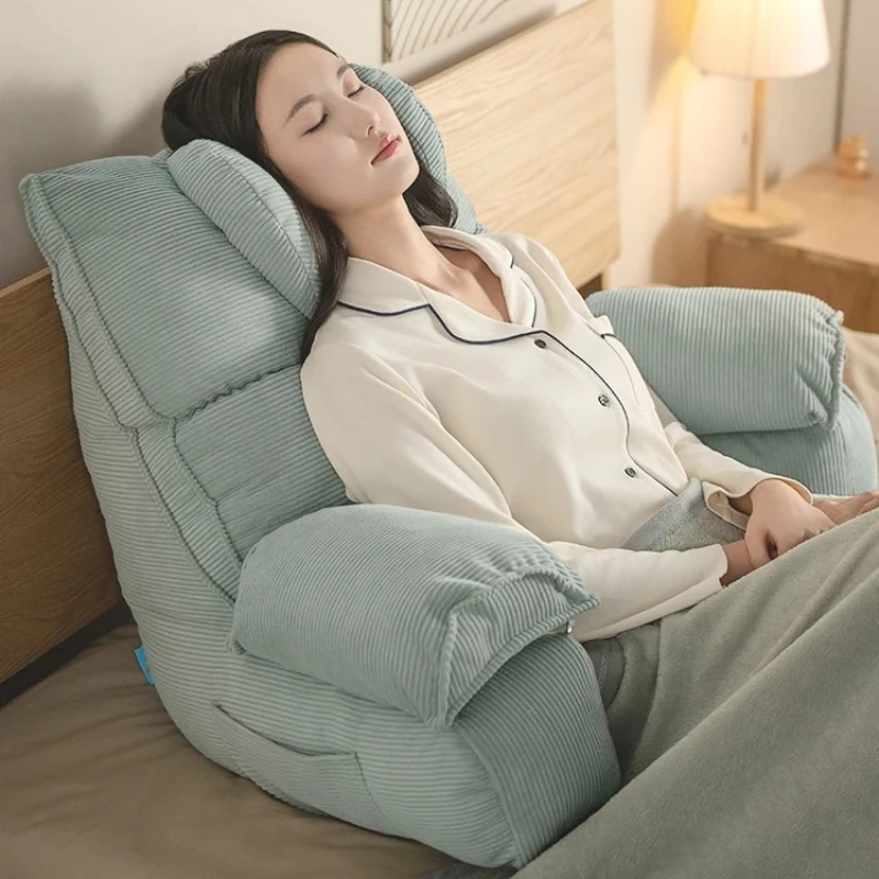 Bed Backrest Pillow - Lumbar Support Cushion Washable Pillow for Seniors & Pregnant Women Bed Reading Support, Orthopedic Pillow