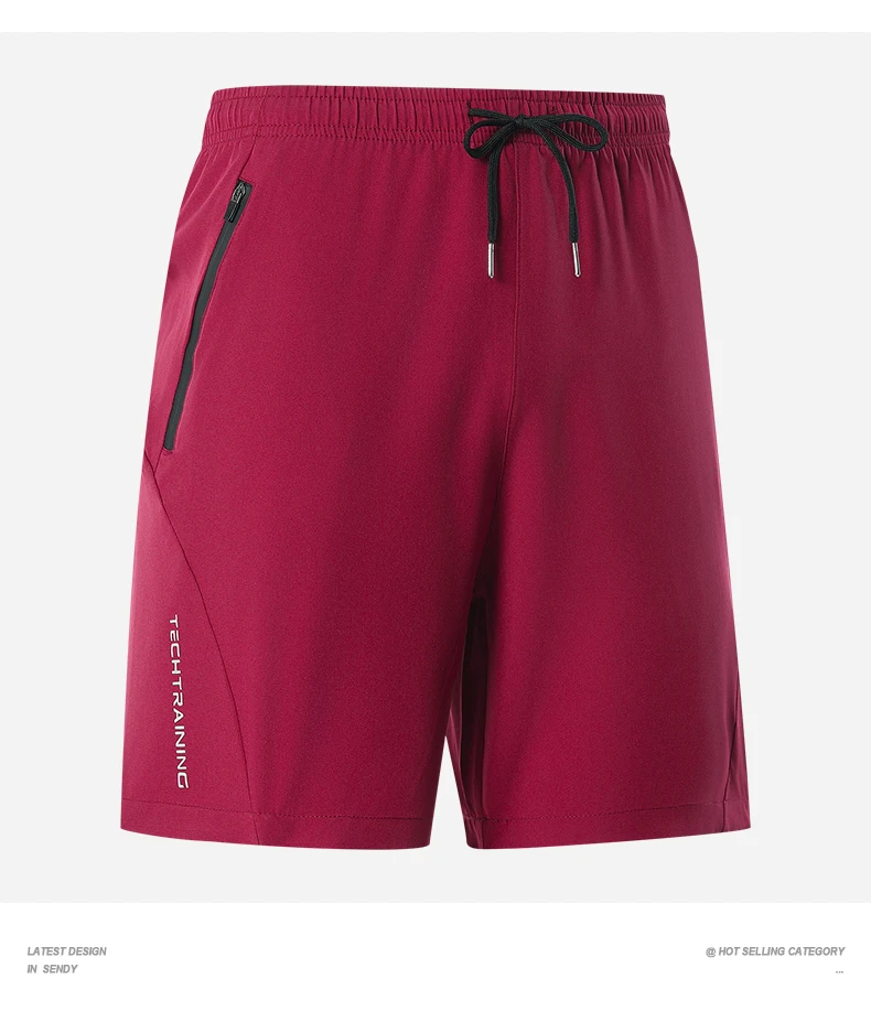 Men's Bottoms Summer Gym Workout Running Cycling Quick Drying Breathable Drawstring Waist Sports Shorts Reflective