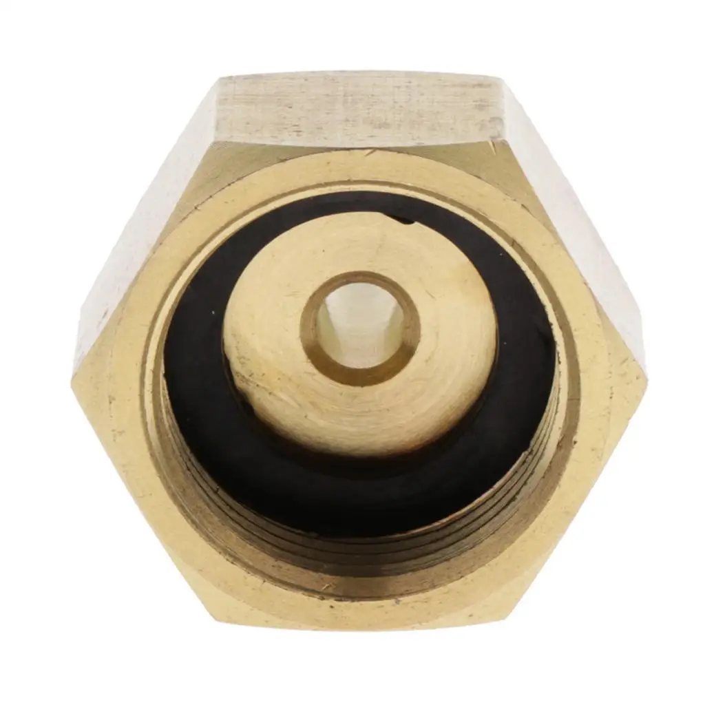 Brass Refrigerant Tank Adapter Sturdy Service Fitting Quick Disconnect 1 4 SAE for HVAC Maintenance