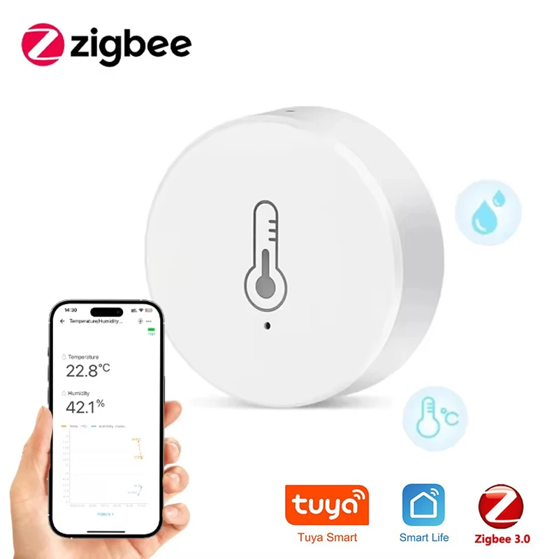 Smart Home Humidity Monitor For Home Bedroom Office Room Bedroom Living Room Monitoring Climate Gear Remote APP Data Checking
