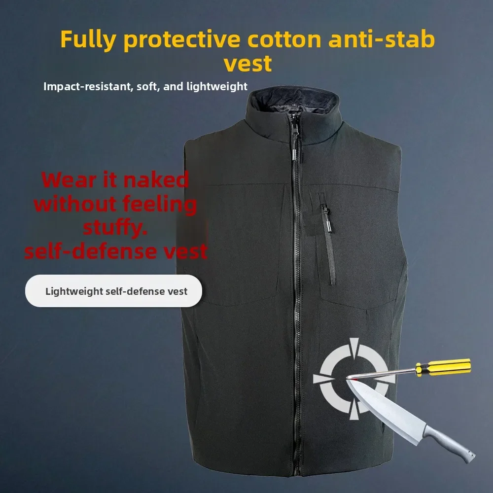 

DurableFlexible Anti-stab Flocculent Vest Advanced Soft Anti-stab Clothing Anti-cutting And Anti-cutting Soft Armor Zipper Vest