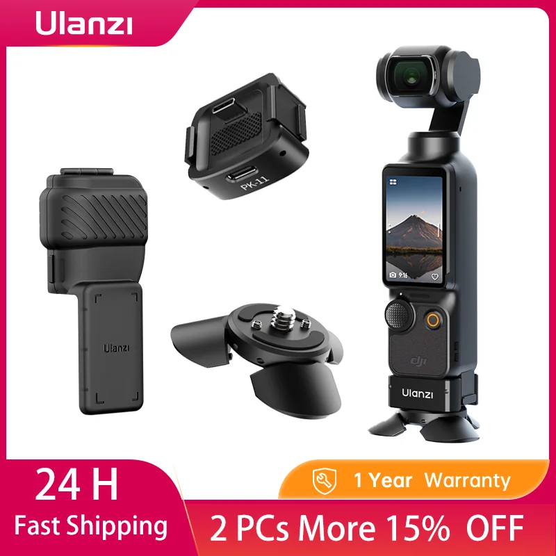 

Ulanzi PK-08 Osmo Pocket 3 Arri Locating Base Mini Tripod Kit for DJI Pocket 3 Mount with 1/4" Screw Camera Gimbal Accessory Kit