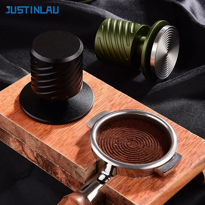 JUSTINLAU Coffee Tamper for 51mm/53mm/58mm Portafilter Dual Spring Constant Pressure Tamper with 30lbs Pressure＆Threaded Base